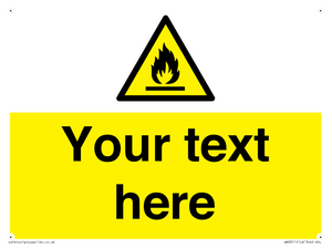 Custom flammable sign